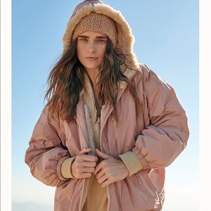 NWT Free People break the ice winter rose jacket